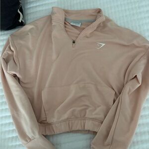 Gymshark Blush Pink Quarter-Zip Top